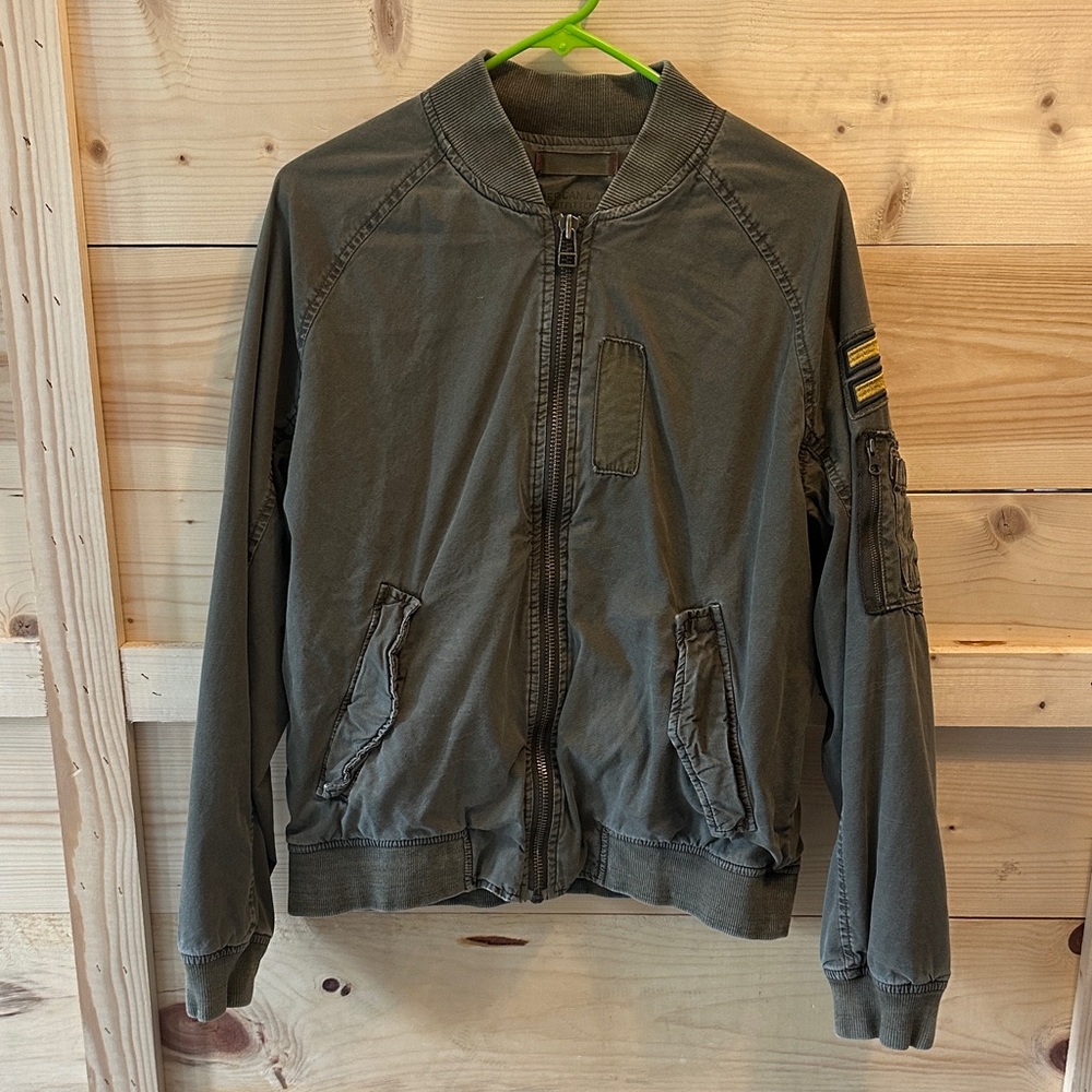 American Eagle Outfitters Dark Green Bomber Jacket